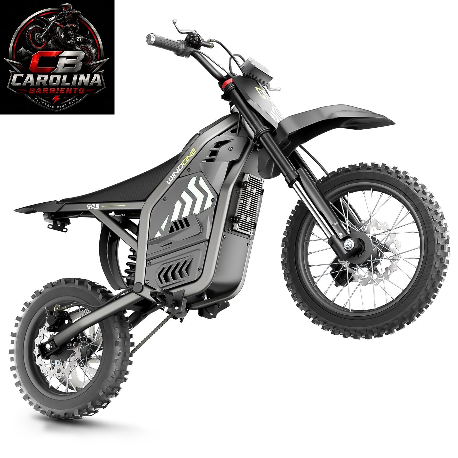 Windone RS5 Electric Dirt Bike – 2200W Peak Motor, 37 MPH, 48V 22.5Ah Battery, 45-Mile Range & Hydraulic Brakes