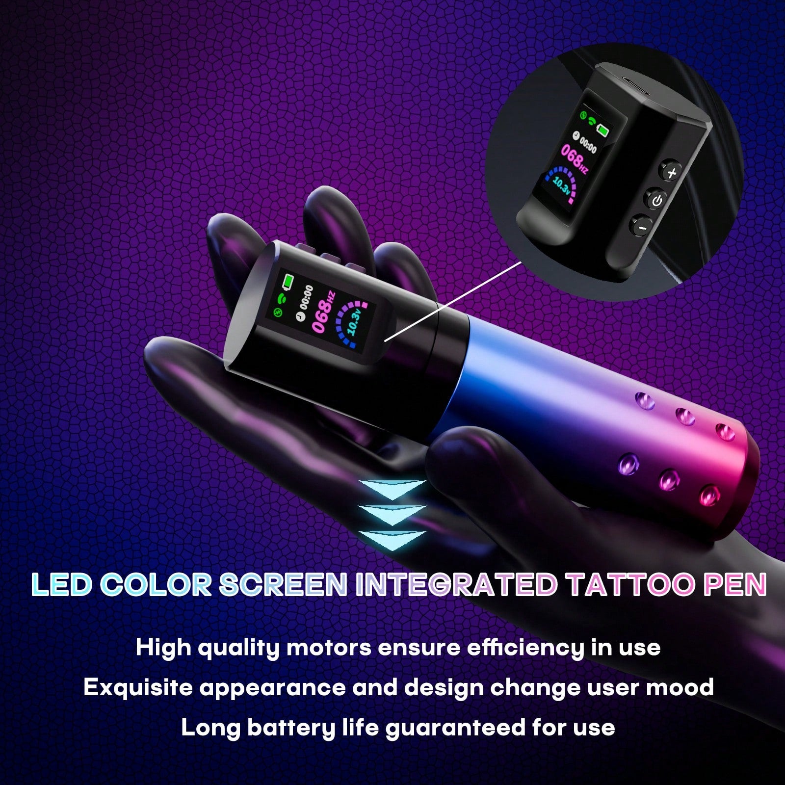 Wireless Tattoo Pen Kit - LED Color Screen, 20Pcs Cartridge Needles, 11 Vibrant Tattoo Inks, Portable And Ergonomic Design For Beginners And Professionals Alike