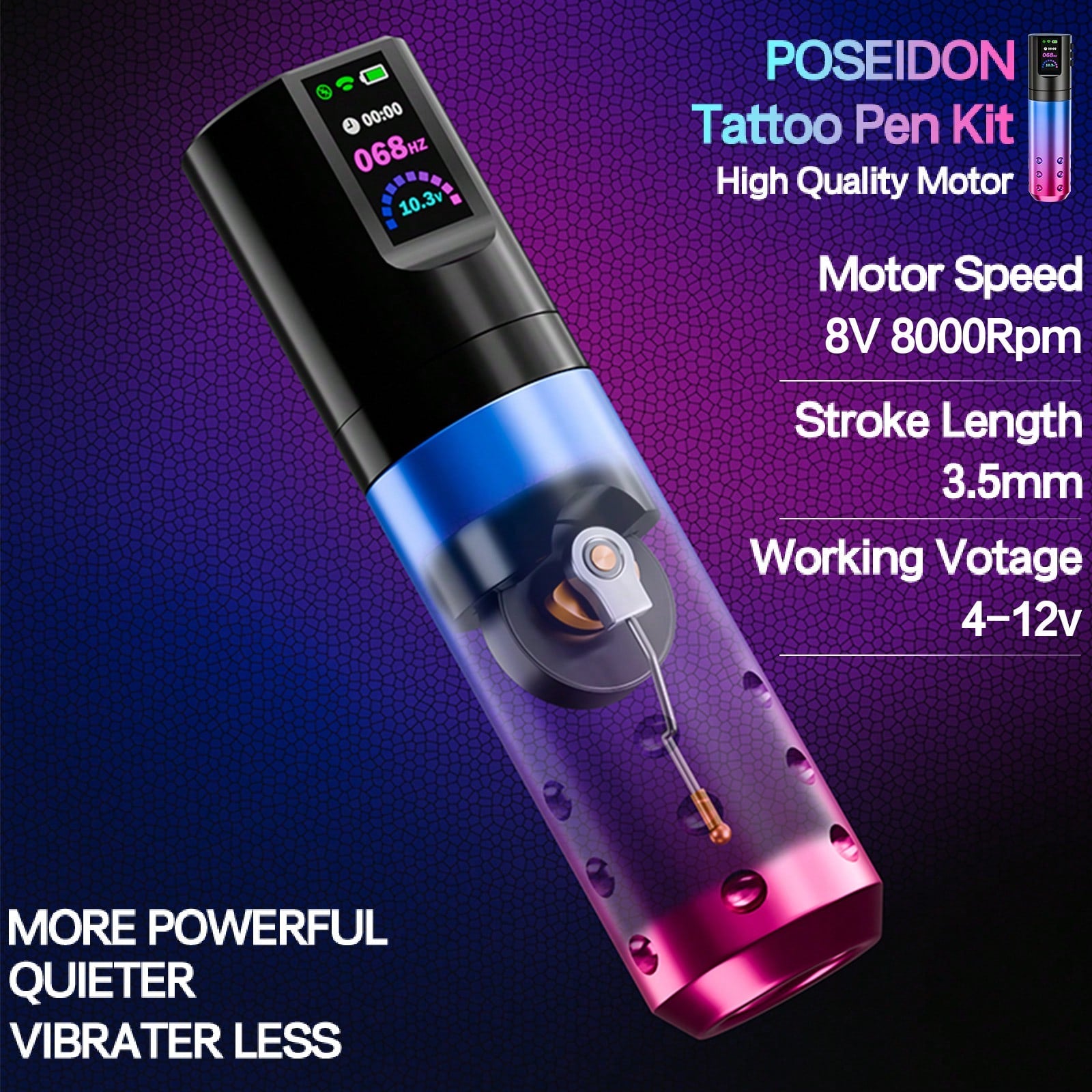 Wireless Tattoo Pen Kit - LED Color Screen, 20Pcs Cartridge Needles, 11 Vibrant Tattoo Inks, Portable And Ergonomic Design For Beginners And Professionals Alike