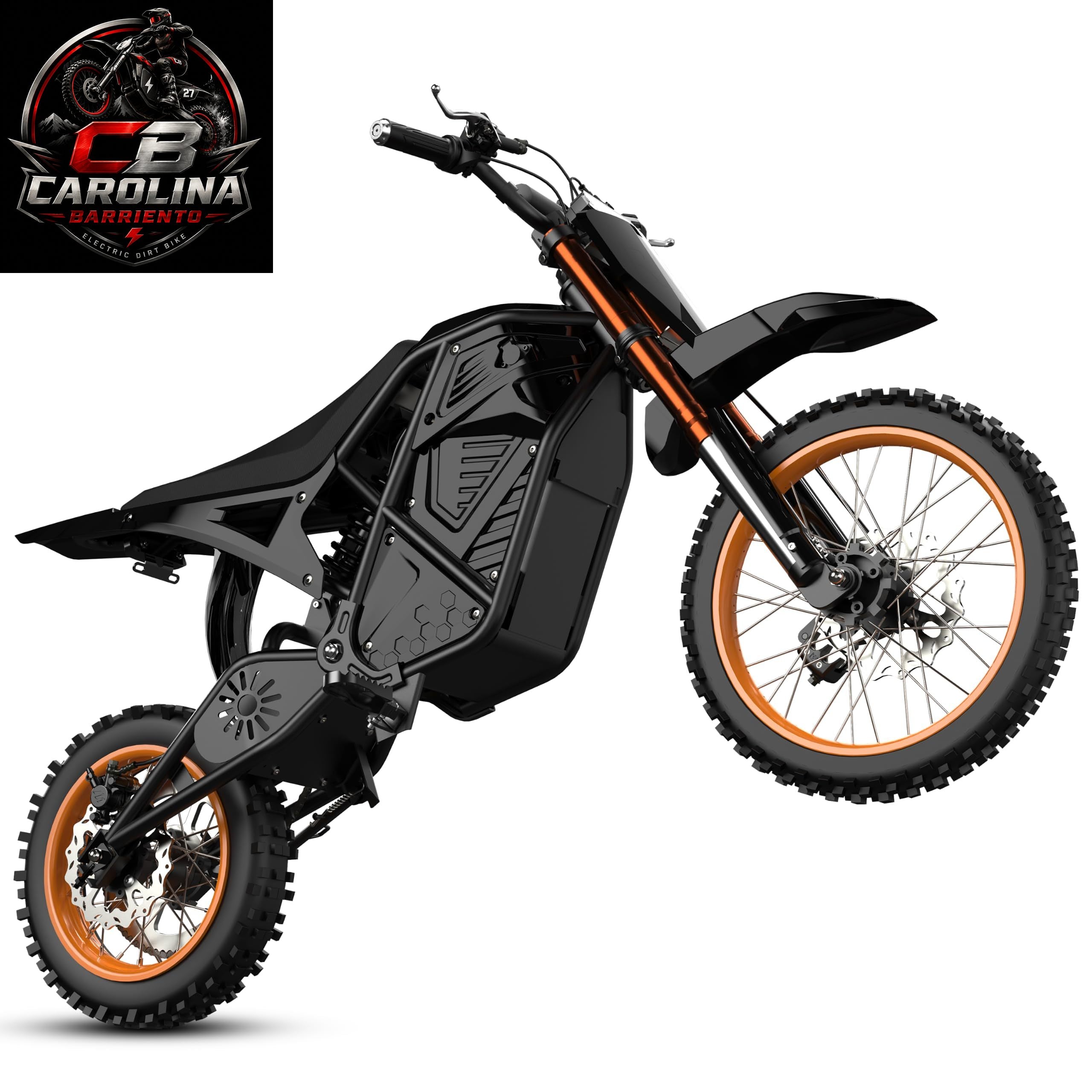 3500W Peak Electric Dirt Bike – 48V 23Ah Battery, Up to 53-Mile Range, 46 MPH, 220Nm Mid-Drive Motor & Dual Hydraulic Suspension