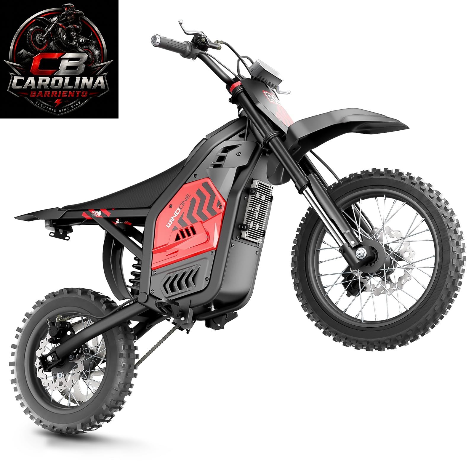 Windone RS5 Electric Dirt Bike – 2200W Peak Motor, 37 MPH, 48V 22.5Ah Battery, 45-Mile Range & Hydraulic Brakes
