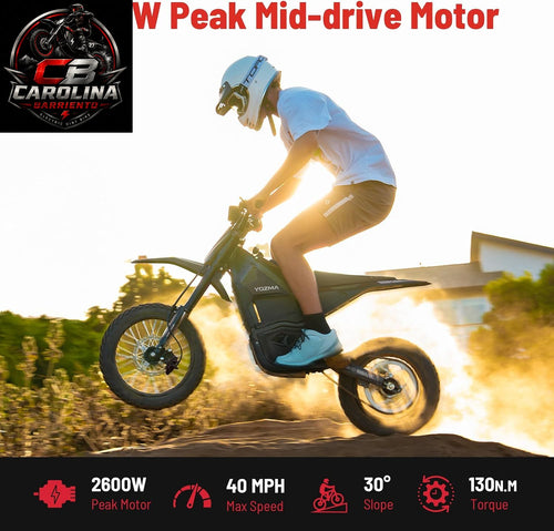 Electric Dirt Bike – 2600W Off-Road Electric Motorcycle, Up to 40 MPH, High-Performance E-Dirt Bike