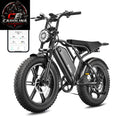 TST 1500W Peak Fat Tire Electric Bike for Adults – 48V 15Ah Removable Battery, Up to 60-Mile Range, Full Suspension & 20" x 4" Tires
