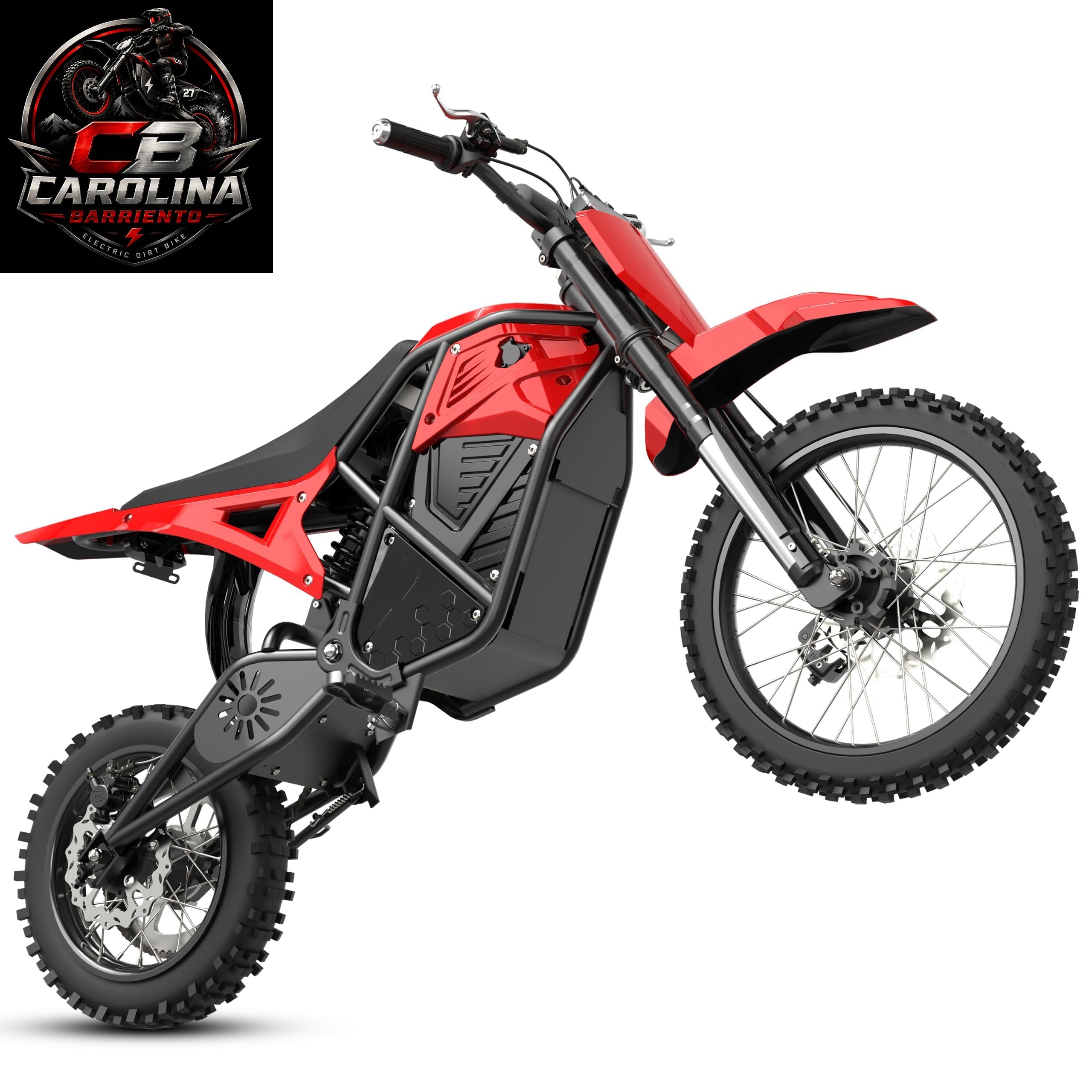 3500W Peak Electric Dirt Bike – 48V 23Ah Battery, Up to 53-Mile Range, 46 MPH, 220Nm Mid-Drive Motor & Dual Hydraulic Suspension