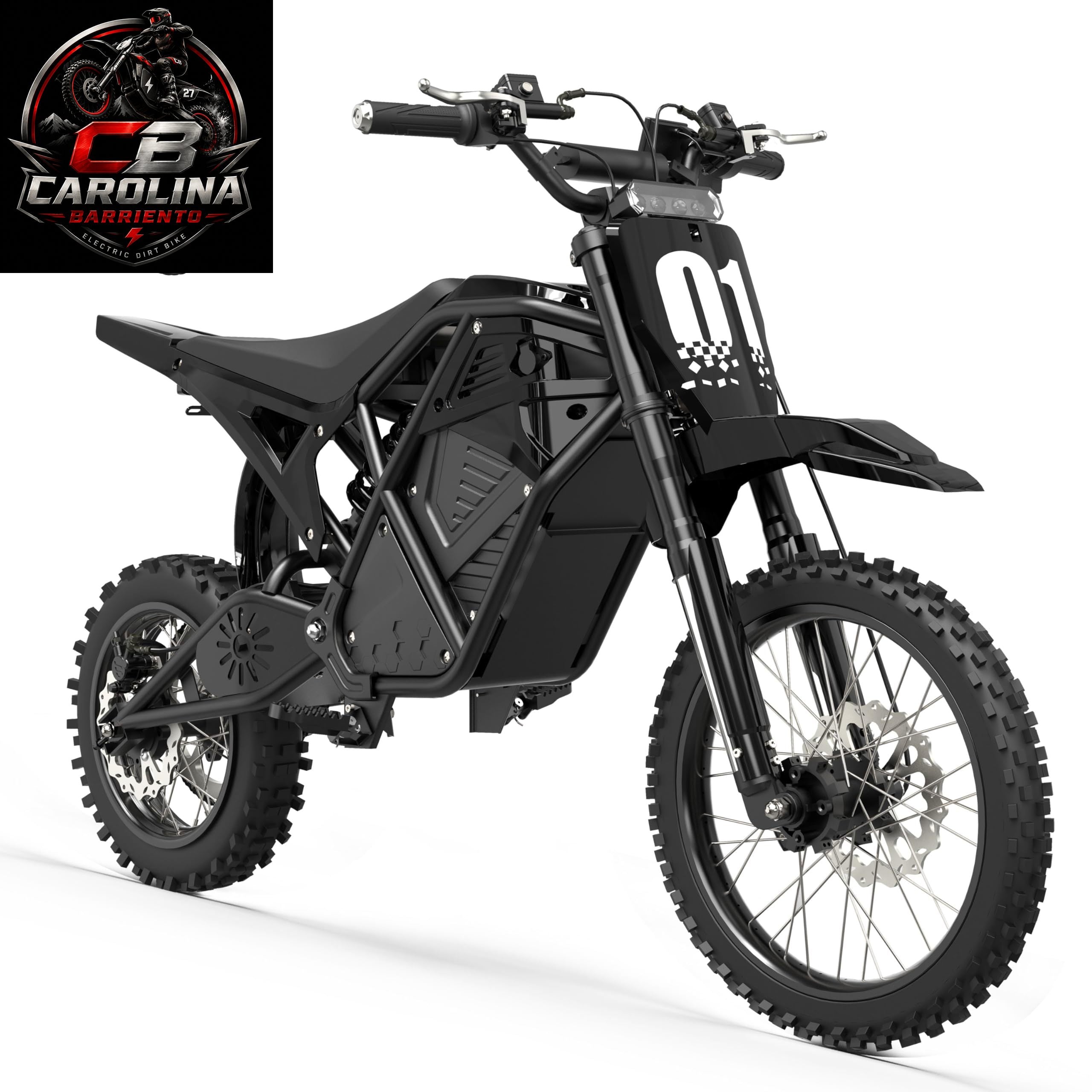 3500W Peak Electric Dirt Bike – 48V 23Ah Battery, Up to 53-Mile Range, 46 MPH, 220Nm Mid-Drive Motor & Dual Hydraulic Suspension