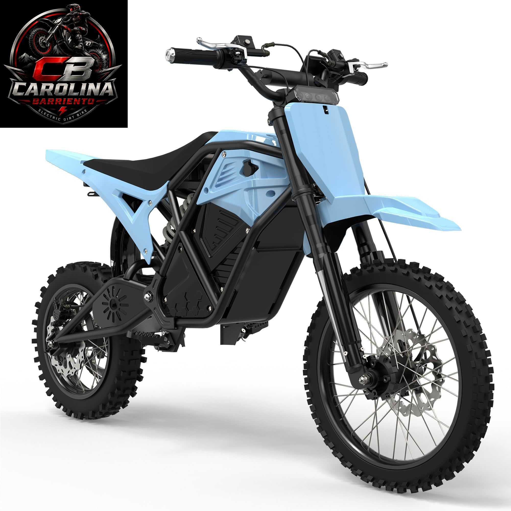 3500W Peak Electric Dirt Bike – 48V 23Ah Battery, Up to 53-Mile Range, 46 MPH, 220Nm Mid-Drive Motor & Dual Hydraulic Suspension